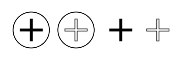 Ikonvektor Illustration Lägg Till Plustecken Och Symbol — Stock vektor
