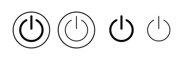 Векторная Иллюстрация Значка Мощности Знак Символ Переключателя Питания Электроэнергия — стоковый вектор