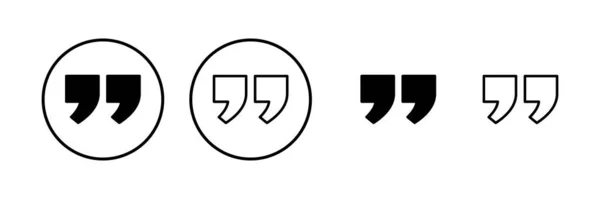Zitat Symbol Vektor Illustration Anführungszeichen Zeichen Und Symbol — Stockvektor