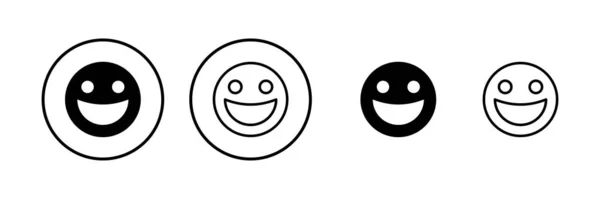 Sorrir Ícone Ilustração Vetorial Ícone Emoticon Sorriso Sinal Feedback Símbolo —  Vetores de Stock