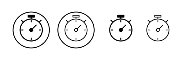 Απεικόνιση Διάνυσμα Εικονιδίου Stopwatch Χρονόμετρο Και Σύμβολο Εικονίδιο Αντίστροφης Μέτρησης — Διανυσματικό Αρχείο