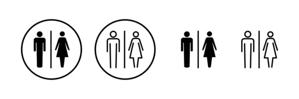 Toilet Icoon Vector Illustratie Meisjes Jongens Toiletten Teken Symbool Badkamerbord — Stockvector