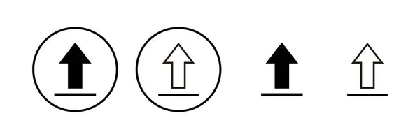 Subir Ilustración Vector Icono Signo Símbolo Datos Carga — Archivo Imágenes Vectoriales