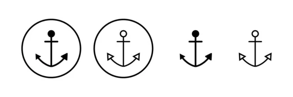 锚图标矢量插图 锚的标志和符号 锚船用图标 — 图库矢量图片