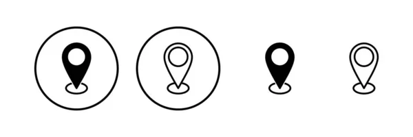 地址图标矢量插图 家庭位置标志和符号 精确点 — 图库矢量图片