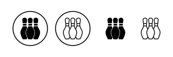 Bowling Icon Vektor Illustration Bowlingball Und Anstecknadel Zeichen Und Symbol — Stockvektor
