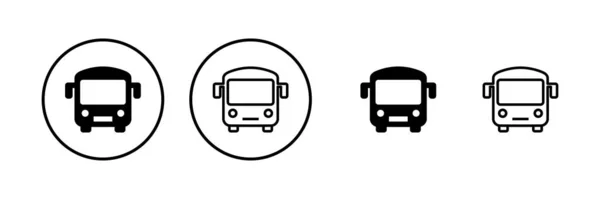 Ilustracja Wektora Autobusu Znak Symbol Autobusu Symbol Transportu — Wektor stockowy