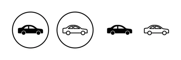 Araba Ikonu Vektör Illüstrasyonu Araba Işareti Sembol Küçük Sedan — Stok Vektör