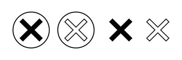 Закрыть Векторную Иллюстрацию Удалить Знак Символ Крест Знак — стоковый вектор