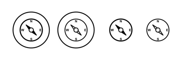 Illustration Des Kompass Icon Vektors Pfeil Kompass Symbol Zeichen Und — Stockvektor