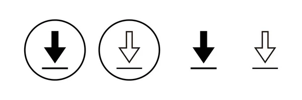Pobierz Ilustrację Wektora Ikony Pobierz Znak Symbol — Wektor stockowy