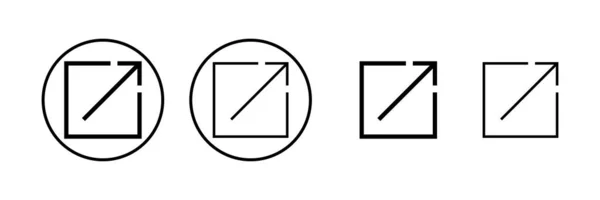 Ilustracja Wektora Linku Zewnętrznego Znak Symbol Łącza Symbol Hiperłącza — Wektor stockowy