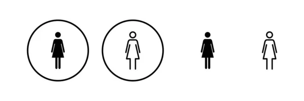 Icono Femenino Ilustración Vectorial Mujer Signo Símbolo — Archivo Imágenes Vectoriales