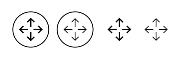 Повноекранна Іконка Векторні Ілюстрації Розгорнути Повноекранного Знака Символу Символ Стрілками — стоковий вектор