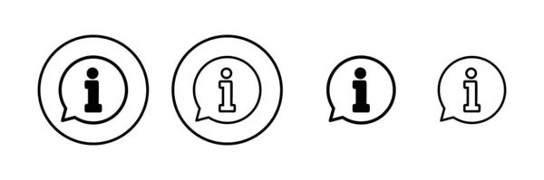 Інформаційний Знак Значок Векторна Ілюстрація Про Нас Знак Символ Значок — стоковий вектор