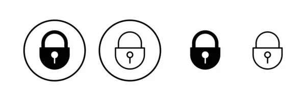 Vergrendel Pictogram Vector Illustratie Hangslotteken Symbool Versleuteling Icoon Veiligheidssymbool — Stockvector