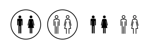 Illustrazione Vettoriale Icona Uomo Donna Segno Simbolo Maschile Femminile Ragazze — Vettoriale Stock