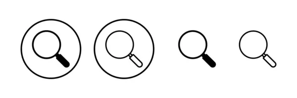 Иллюстрация Вектора Значка Поиска Поиск Увеличительное Стекло Знак Символ — стоковый вектор
