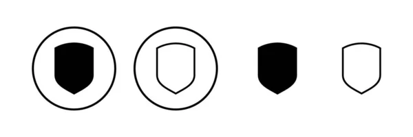 Icono Escudo Ilustración Vectorial Icono Protección Signo Símbolo Seguridad — Archivo Imágenes Vectoriales
