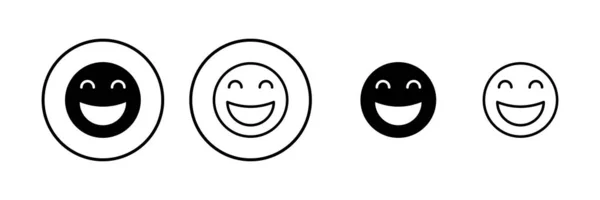 微笑图标矢量插图 微笑的情感图标 反馈标志和符号 — 图库矢量图片