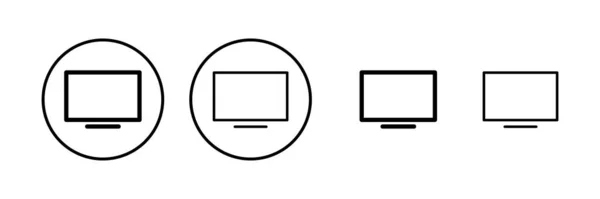 Піктограма Телевізора Векторна Ілюстрація Телевізійний Знак Символ — стоковий вектор