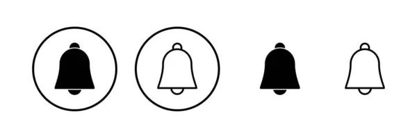 ベルアイコンベクトルイラスト ウェブサイトデザインのための通知記号とシンボル — ストックベクタ