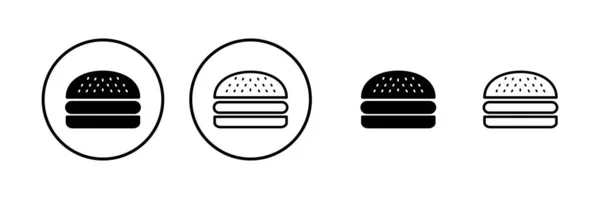 Burger Icon Vector Illustration Burger Zeichen Und Symbol Hamburger — Stockvektor