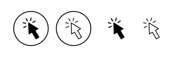 单击图标向量图解 指针箭头符号和符号 光标图标 — 图库矢量图片