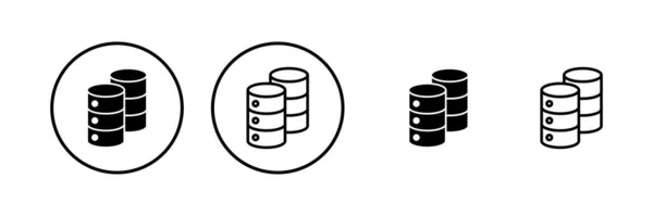 Database Pictogram Vector Illustratie Databankteken Symbool — Stockvector