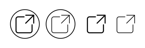 Externe Link Icon Vektor Illustration Link Zeichen Und Symbol Hyperlink — Stockvektor