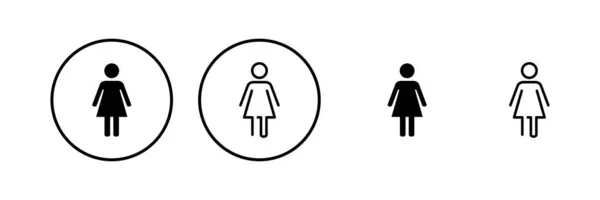 Жіноча Іконка Векторні Ілюстрації Жіночий Знак Символ — стоковий вектор