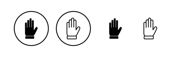 Ruční Ikona Vektorové Ilustrace Znak Symbol Gesto Ruky — Stockový vektor