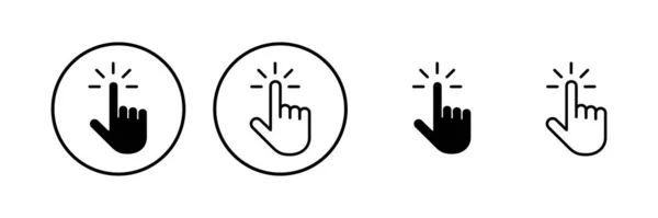 手のカーソルアイコンベクトルイラスト カーソル記号と記号 手のカーソルのアイコンをクリック — ストックベクタ