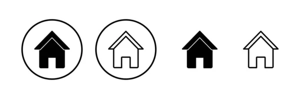 家庭图标矢量说明 房屋标志和标志 — 图库矢量图片