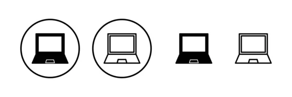 Vektorová Ilustrace Ikon Notebooku Podpis Symbol Počítače — Stockový vektor