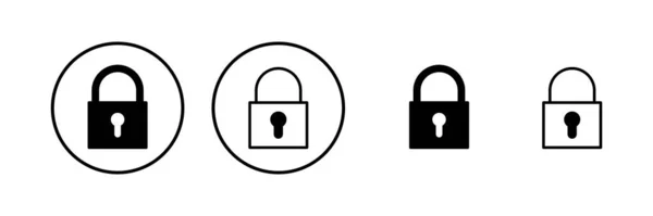 Lås Ikonen Vektor Illustration Hänglås Tecken Och Symbol Krypteringsikon Säkerhetssymbol — Stock vektor