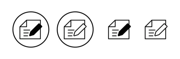 Note Icon Vector Illustration Notepad Sign Symbol — Vector de stock