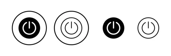 Ilustracja Wektora Mocy Znak Symbol Wyłącznika Zasilania Energia Elektryczna — Wektor stockowy