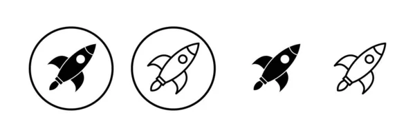 ロケットアイコンベクトルイラスト 起動記号と記号 ロケットランチャーのアイコン — ストックベクタ