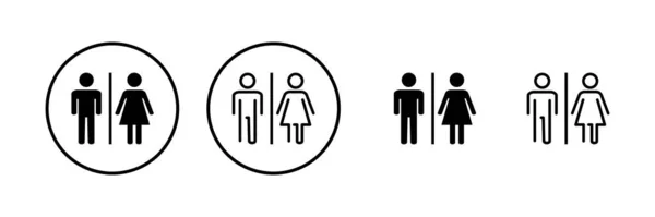 Иллюстрация Вектора Значка Туалета Девушки Мальчики Уборные Знак Символ Вывеска — стоковый вектор
