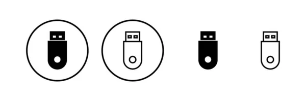 Ilustrasi Vektor Ikon Usb Flash Disk Sign Dan Simbol Tanda - Stok Vektor