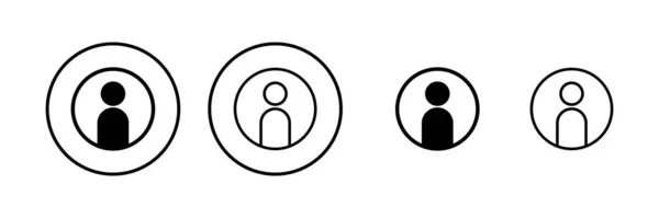 Ikona Użytkownika Wektor Ilustracji Podpis Symbol Osoby Ikona Ludzi — Wektor stockowy