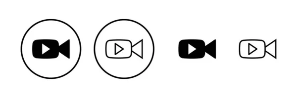 Video Icon Vektor Illustration Videokamera Zeichen Und Symbol Filmschild Kino — Stockvektor