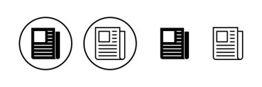 Gazete ikonu vektör illüstrasyonu. Haber kağıdı işareti ve sembolize