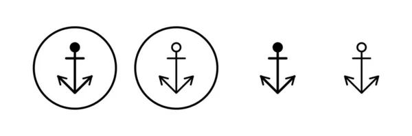 Ankare Ikon Vektor Illustration Ankarskylt Och Symbol Havsikon För Ankare — Stock vektor