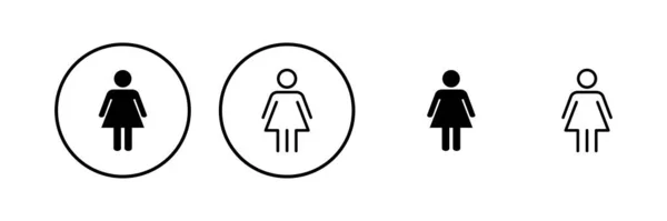 Icono Femenino Ilustración Vectorial Mujer Signo Símbolo — Vector de stock