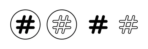 Illustration Vectorielle Icône Hashtag Signe Symbole Hashtag — Image vectorielle