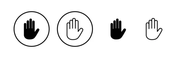 Ручна Іконка Векторна Ілюстрація Знак Руки Символ Жест Рук — стоковий вектор