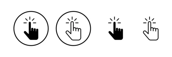 手のカーソルアイコンベクトルイラスト カーソル記号と記号 手のカーソルのアイコンをクリック — ストックベクタ