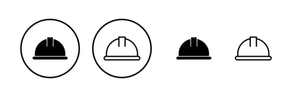 Helmet图标向量示例 摩托车头盔的标志和符号 建筑头盔图标 安全帽 — 图库矢量图片
